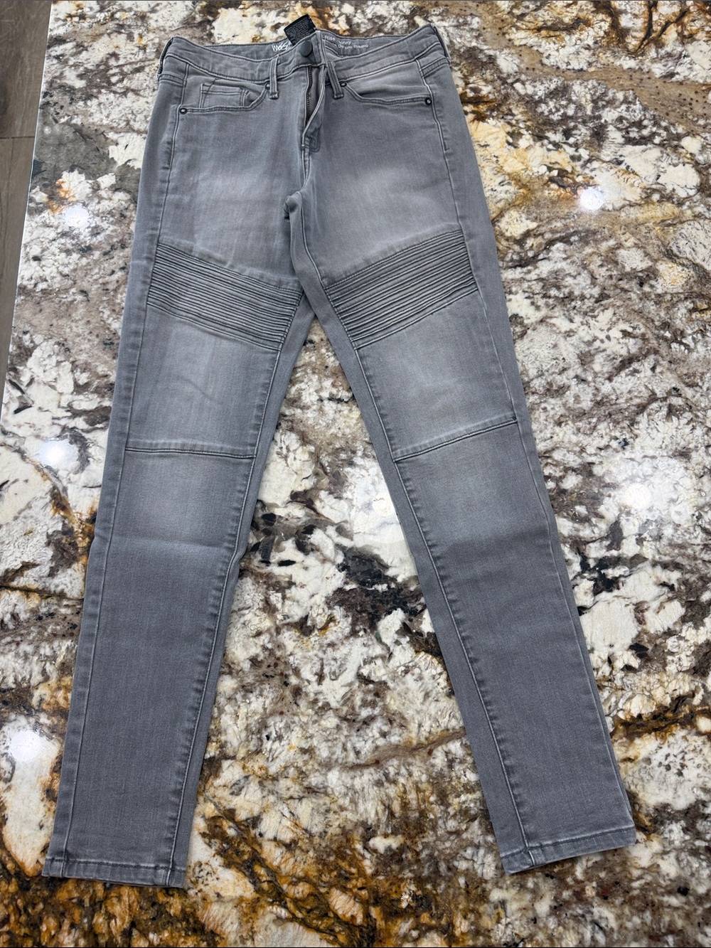 Mossimo Supply Co. Gray Skinny Moto Jeans
